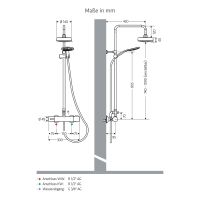 Vorschau: WimTec ECOSAN Kopfbrause/Handbrause-Set, chrom