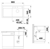 Vorschau: Blanco Zenar 5 S-F Granitspüle SILGRANIT®, mit Ablauffernbedienung 526049