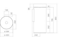 Vorschau: Alape Scopio WT.RX400.KE Säulenwaschtisch Ø40cm mit Wandanbindung, kreisförmig