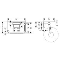 Vorschau: hansgrohe AddStoris S Papierrollenhalter mit Ablage, brushed bronze