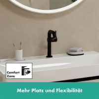 Vorschau: Hansgrohe Tecturis S Waschtischarmatur 150 Fine CoolStart wassersparend+ ohne Ablauf, schwarz matt