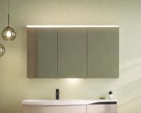 Burgbad Sinea 3.0 Spiegelschrank 140x80cm mit horizontaler LED-Beleuchtung, Ausführung links SHFD140