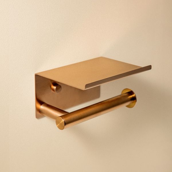 Cosmic Architect S+ Rollenhalter mit Ablage, kupfer gebürstet WJC235A0059054