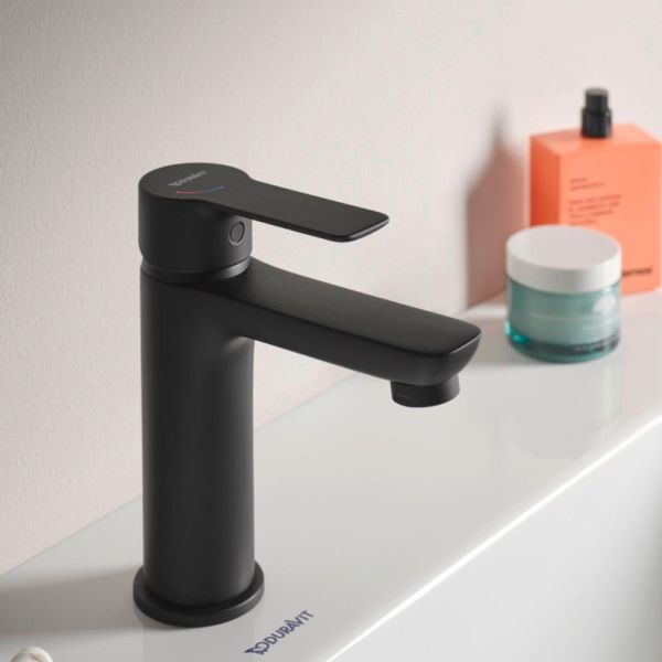 Duravit D-Code Waschtischarmatur, schwarz matt DC1023001046