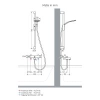 Vorschau: WimTec ECOSAN B4 HyPlus Aufputzwannenarmatur 6V Batteriebetrieb, chrom