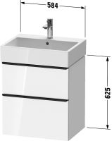 Vorschau: Duravit Vero Air D-Neo Set Waschtisch mit Unterschrank 60cm, weiß / weiß matt