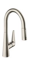 Hansgrohe Talis M51 Einhebel-Küchenmischer 200 mit Ausziehbrause und sBox, edelstahl finish