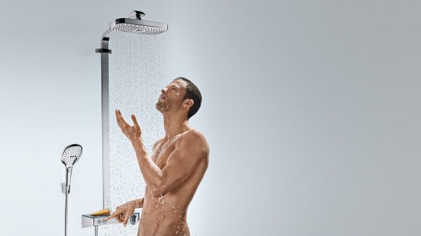 Hansgrohe Raindance Select E 300 2jet ShowerTablet Showerpipe, chrom
