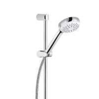 Vorschau: Kludi Logo Shower Duo Thermostat Brausearmatur mit Wandstange 60cm und Handbrause, chrom