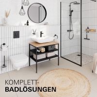 Vorschau: Grohe Lineare Waschtischbatterie XS-Size Kaltstart, Ablaufgarnitur, schwarz matt