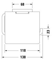 Vorschau: Duravit Karree Papierrollenhalter wandhängend, chrom 0099551000