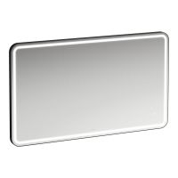 Laufen Base 2.0 Spiegel 120x70cm mit umlaufender LED-Beleuchtung, schwarz matt 