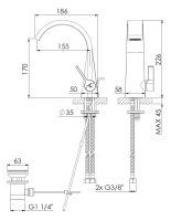 Vorschau: Steinberg Serie 280 Waschtisch-Einhebelmischer mit Ablaufgarnitur, matt black