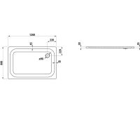 Vorschau: Laufen Platina Duschwanne 120x80cm ultraflach, Einbauhöhe 2,5cm