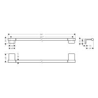 Vorschau: hansgrohe AddStoris S Handtuchhalter, brushed bronze