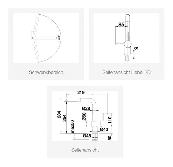 Blanco Linus-S Küchenarmatur mit ausziehbarem Auslauf, PVD Steel