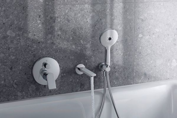 Duravit Wandanschlussbogen mit Brausehalter, chrom