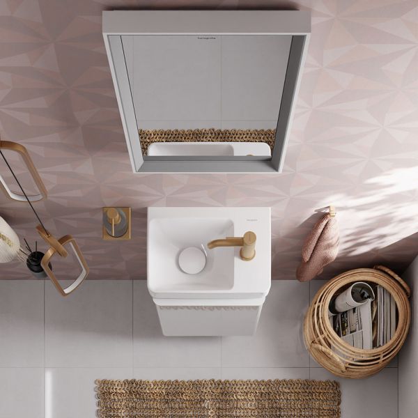 hansgrohe Xelu Q Handwaschbecken 36x25cm, Hahnloch rechts, SmartClean, weiß