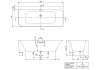 Vorschau: Villeroy&Boch Loop&Friends Vorwand-Badewanne für Eckeinbau, rechte Ausführung, 180x80cm, weiß, UBA180LSF9CR00V-01 techn. Zeichnung