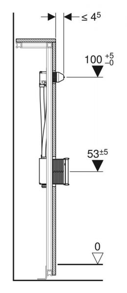Geberit GIS Traverse für elektronische Wandarmatur mit UP-Funktionsbox