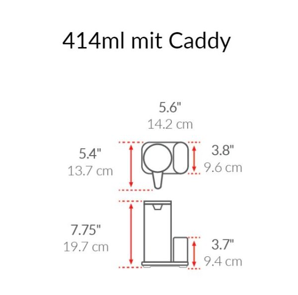 simplehuman Sensorspender mit Caddy, wiederaufladbar, edelstahl gebürstet