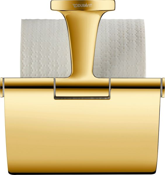 Duravit Starck T Papierrollenhalter mit Deckel, zum Schrauben/Kleben, gold 0099403400