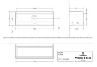 Vorschau: Villeroy&Boch Skyla Waschtischunterschrank C79200 120cm, 1 Auszug C79200