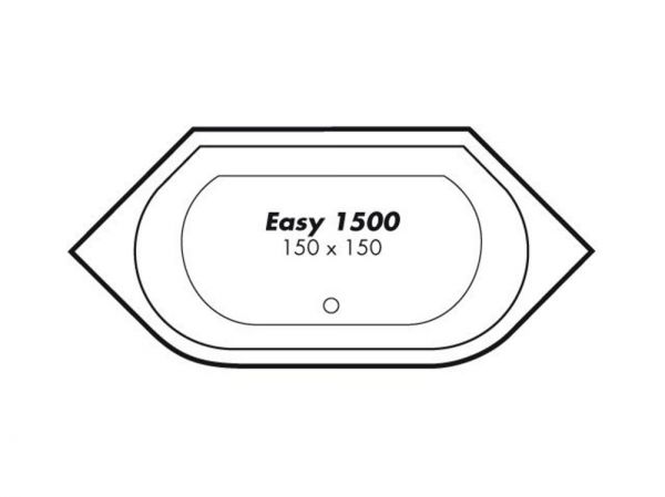 Polypex EASY 1500 Eckbadewanne 150x150cm