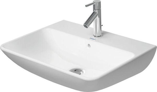 Duravit ME by Starck Waschtisch rechteckig 60x46cm, mit Hahnloch und Überlauf, weiß 2335600000