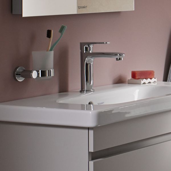 Duravit D-Code Zahnputzbecher wandhängend, rechts, chrom 0099201000