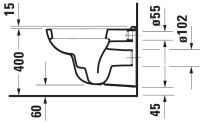 Vorschau: Duravit D-Code Wand-WC 54,5x35,5cm, eckig, HygieneGlaze, weiß