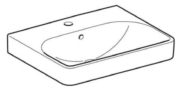 Geberit Smyle Square Waschtisch 55x44cm mit 1 HL, weiß_2