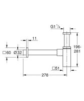 Vorschau: Grohe Geruchsverschluss / Siphon für Waschtische