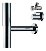 Hansgrohe Flowstar Designsiphon Set mit zwei Eckventilen und Schubern, chrom