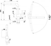 Vorschau: Blanco Linus-S-F Küchen-Einhebelmischer mit Ausziehbrause, für Vorfenstermontage, chrom