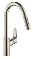 Vorschau: Hansgrohe Focus M41 Einhebel-Küchenmischer 240 mit Ausziehbrause, edelstahl finish