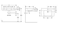 Vorschau: Geberit Renova Plan Aufsatz-Waschtisch mit 1 Hahnloch, Ablagefläche beidseitig, 90x48cm, weiß