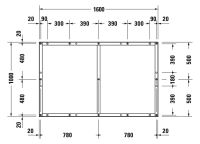 Vorschau: Duravit Tempano Fußgestell höhenverstellbar 70 - 100mm 1600x1000x85mm