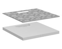 Vorschau: hansgrohe RainDrain Board befliesbares Duschelement 100x100cm mit Installationsset 56256000
