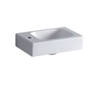 Vorschau: Geberit iCon Handwaschbecken mit 1 Hahnloch links, Becken rechts, 38x28cm, weiß