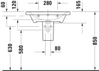 Vorschau: Duravit D-Neo Waschtisch rechteckig 65x48cm, mit Überlauf, mit Wondergliss, weiß 23676500001