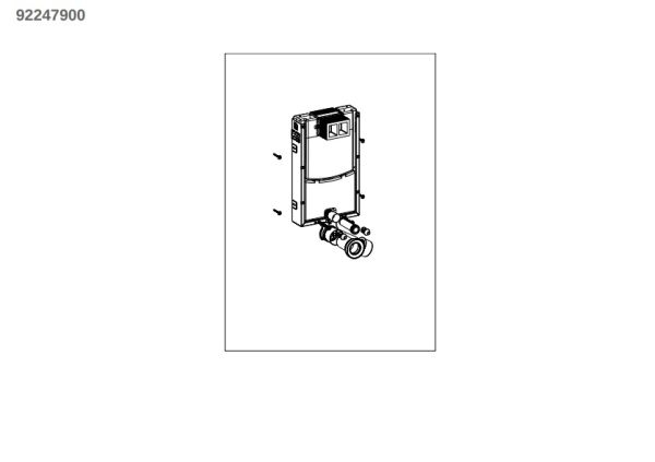Villeroy&Boch ViConnect WC-Montageelement für Nassbau, Bautiefe 12,5cm 922479001
