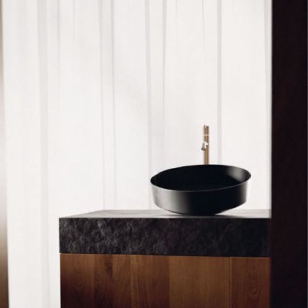 Alape TE series Tendo Schalenbecken, rund, Ø 40cm SB.TE400 schwarz matt 3530000240