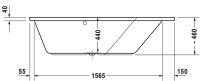 Vorschau: Duravit Paiova 5 Eck-Einbau-Badewanne 177x130cm, Ecke rechts, weiß