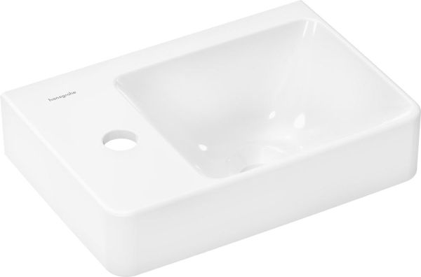 hansgrohe Xelu Q Handwaschbecken 36x25cm, Hahnloch links, weiß