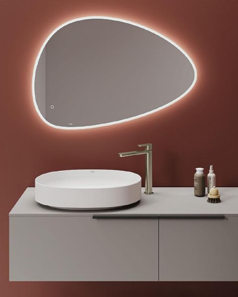Kludi LUMA LED-Spiegel 100x69cm in organische Form mit Spiegelheizung, horizontale Ausführung 17SP0900