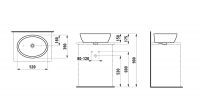 Vorschau: Laufen Pro B Waschtisch-Schale asymmetrisch ohne Hahnloch, 52x39cm, weiß_1