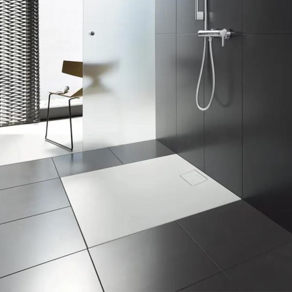 Duravit Stonetto Duschwanne quadratisch 90x90cm, Mineralguss, weiß matt 720146380000000