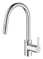 Vorschau: Grohe Feel Einhand-Spültischbatterie mit herausziehbarer Dual-Spülbrause
