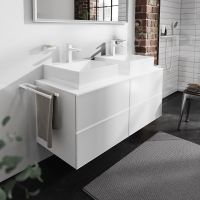 Vorschau: Hansgrohe Xevolos E Konsole 137cm für 2 Aufsatzwaschtische 50cm